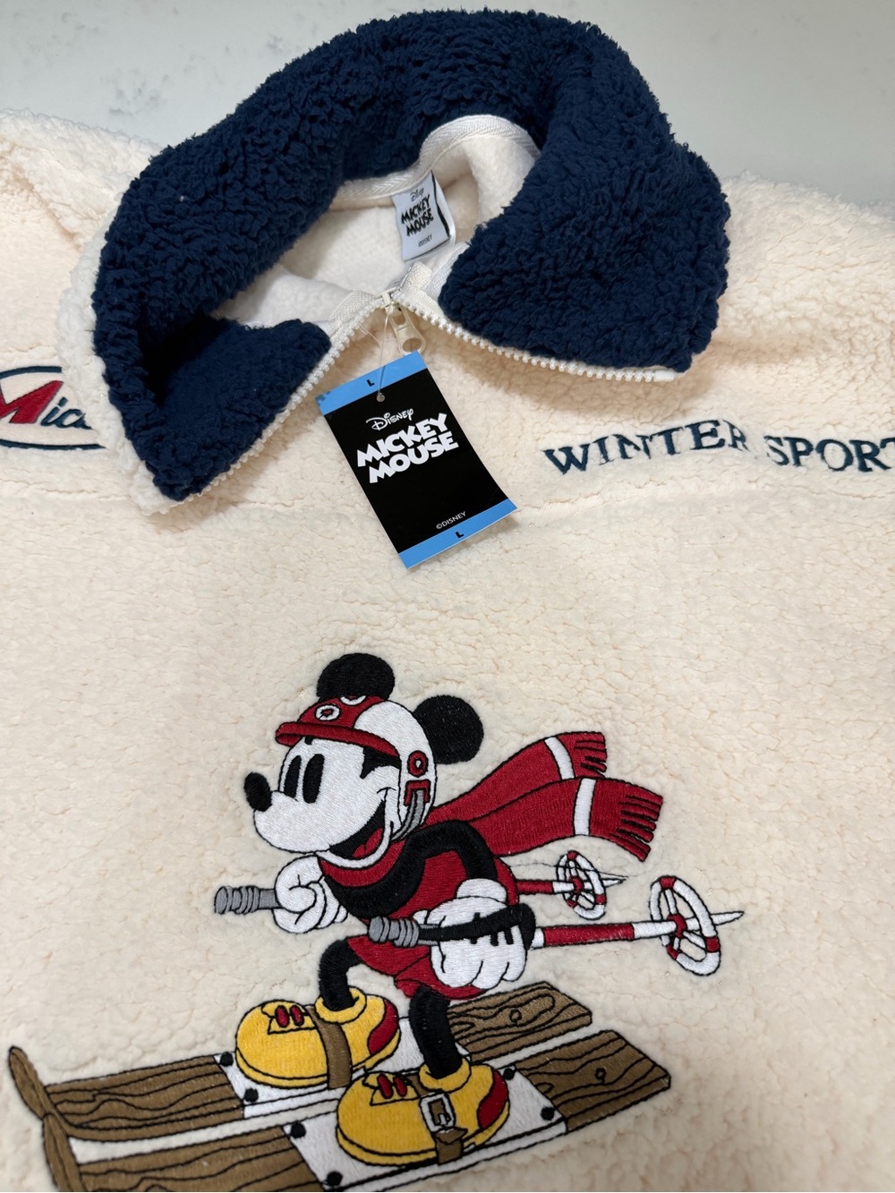 Snow Ski Plush Quarter-Zip Sweater - Cream - Picture 5 of 13